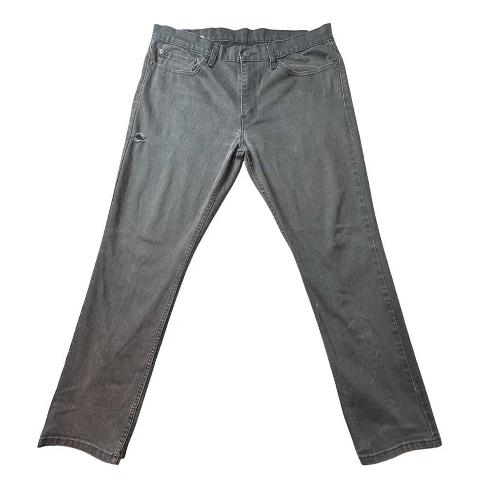 Levi's 511 Jeans Mens 36x30 (38x29) Grey Slim Fit Stretch Denim Pants 04511-1651